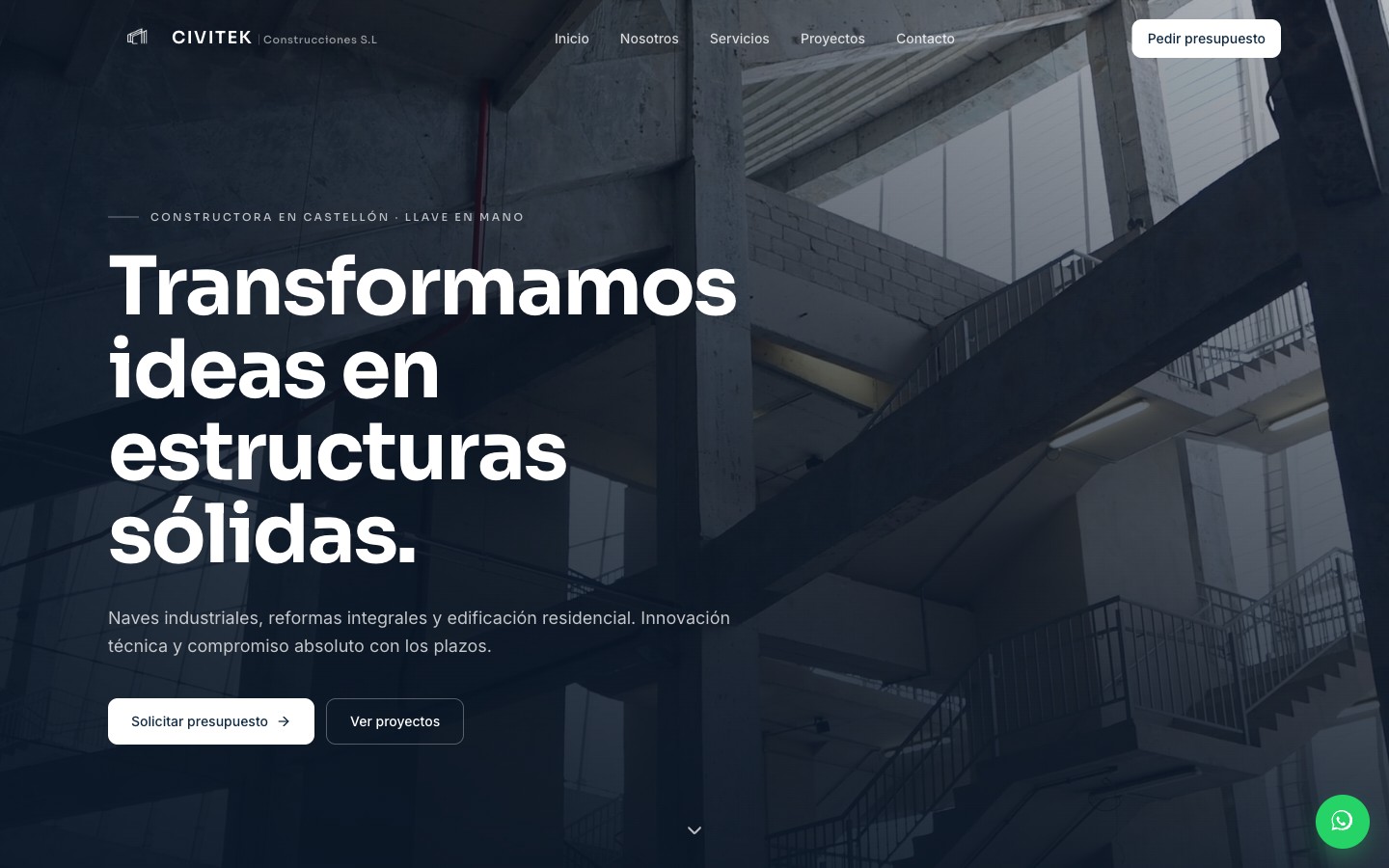 Web de CIVITEK desarrollada por Nodex